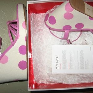 Coach 4" pink and white,